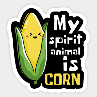 Cornfield Dreams: Where Corn is My Spirit Animal Sticker